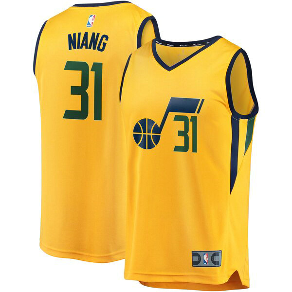 Maillot Utah Jazz Homme Georges Niang 31 Statement Edition Jaune